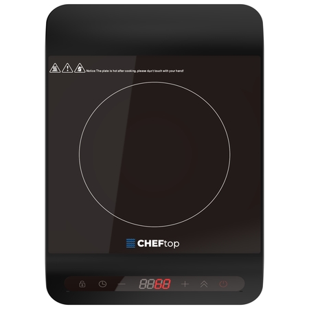 Drinkpod Cheftop Portable Single Burner Induction Cooktop Digital Ceramic Burner Electric Cooktop 1300 Watt DP-CHEFTOP-1-A